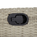 3-Delige Tuinset Met Kussens Poly Rattan Lichtgrijs