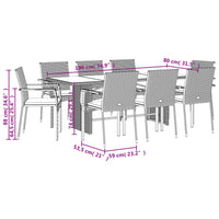 9-Delige Tuinset Poly Rattan