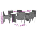 7-Delige Tuinset Met Kussens Poly Rattan