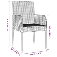 7-Delige Tuinset Met Kussens Poly Rattan