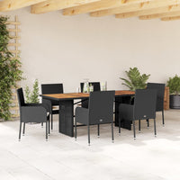 7-Delige Tuinset Met Kussens Poly Rattan