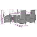 7-Delige Tuinset Met Kussens Poly Rattan