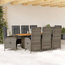 7-Delige Tuinset Met Kussens Poly Rattan