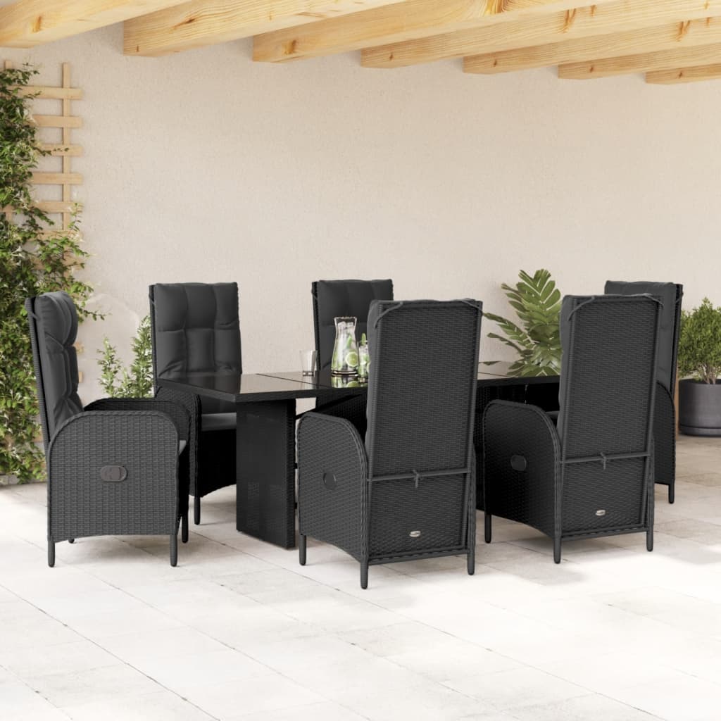 9-Delige Tuinset Met Kussens Poly Rattan