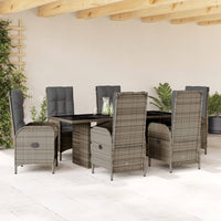 9-Delige Tuinset Met Kussens Poly Rattan