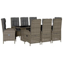 9-Delige Tuinset Met Kussens Poly Rattan