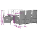 9-Delige Tuinset Met Kussens Poly Rattan