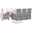 9-Delige Tuinset Met Kussens Poly Rattan