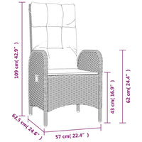9-Delige Tuinset Met Kussens Poly Rattan