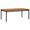 7-Delige Tuinset Met Kussens Poly Rattan Zwart