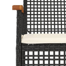 9-Delige Tuinset Poly Rattan Zwart