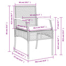 9-Delige Tuinset Poly Rattan Zwart