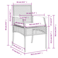 9-Delige Tuinset Poly Rattan Zwart