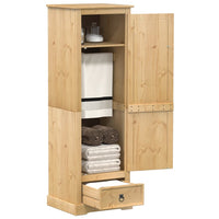Kasten Met Lade 55 X 50 X 170 Cm Massief Grenenhout