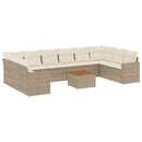 11-Delige Tuinset Met Kussens Poly Rattan