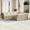 11-Delige Tuinset Met Kussens Poly Rattan