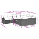 11-Delige Tuinset Met Kussens Poly Rattan