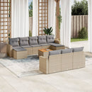 11-Delige Tuinset Met Kussens Poly Rattan