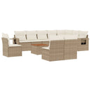 11-Delige Tuinset Met Kussens Poly Rattan