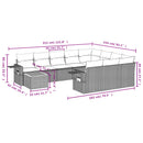 11-Delige Tuinset Met Kussens Poly Rattan
