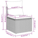 11-Delige Tuinset Met Kussens Poly Rattan