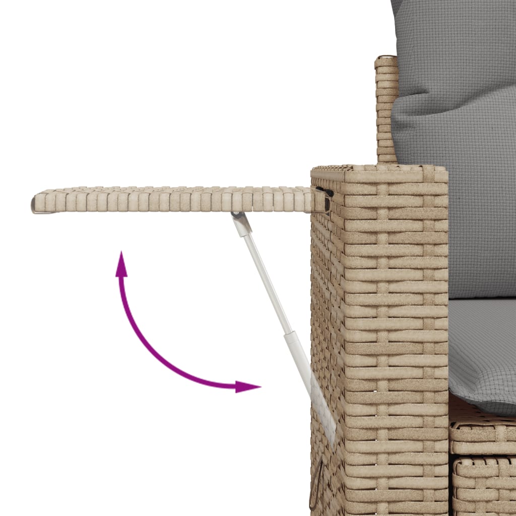 11-Delige Tuinset Met Kussens Poly Rattan