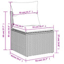 11-Delige Tuinset Met Kussens Poly Rattan