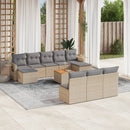 11-Delige Tuinset Met Kussens Poly Rattan