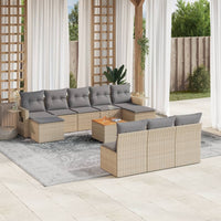 11-Delige Tuinset Met Kussens Poly Rattan