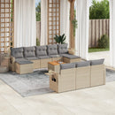 11-Delige Tuinset Met Kussens Poly Rattan