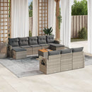 11-Delige Tuinset Met Kussens Poly Rattan