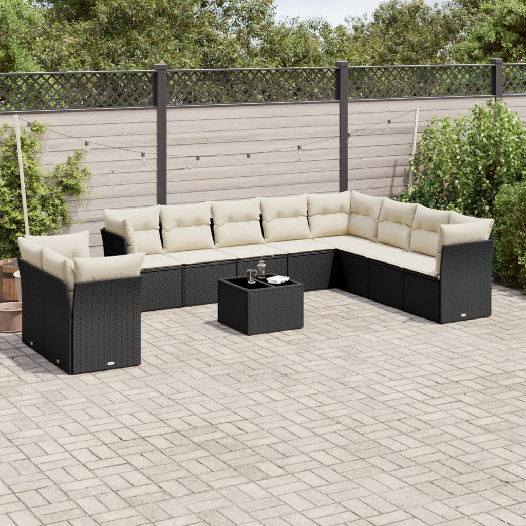 1 Tuinset Met Kussens Poly Rattan