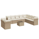 1 Tuinset Met Kussens Poly Rattan