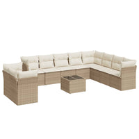 1 Tuinset Met Kussens Poly Rattan