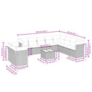 1 Tuinset Met Kussens Poly Rattan