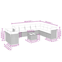 1 Tuinset Met Kussens Poly Rattan