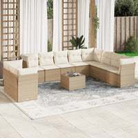 1 Tuinset Met Kussens Poly Rattan