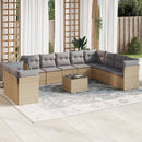1 Tuinset Met Kussens Poly Rattan