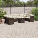 1 Tuinset Met Kussens Poly Rattan