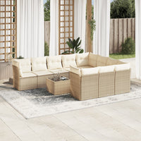 1 Tuinset Met Kussens Poly Rattan