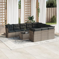 1 Tuinset Met Kussens Poly Rattan