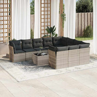 1 Tuinset Met Kussens Poly Rattan