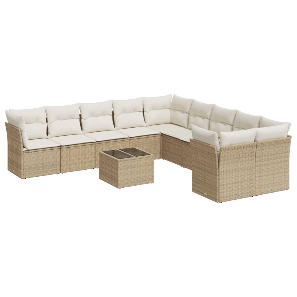 1 Tuinset Met Kussens Poly Rattan