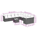 1 Tuinset Met Kussens Poly Rattan