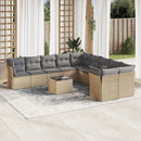 1 Tuinset Met Kussens Poly Rattan
