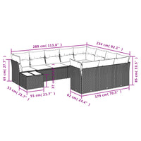 Tuinset Met Kussens Poly Rattan