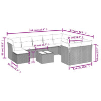 Tuinset Met Kussens Poly Rattan