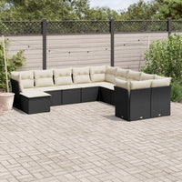 1 Tuinset Met Kussens Poly Rattan