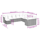 1 Tuinset Met Kussens Poly Rattan