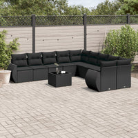 11-Delige Tuinset Met Kussens Poly Rattan
